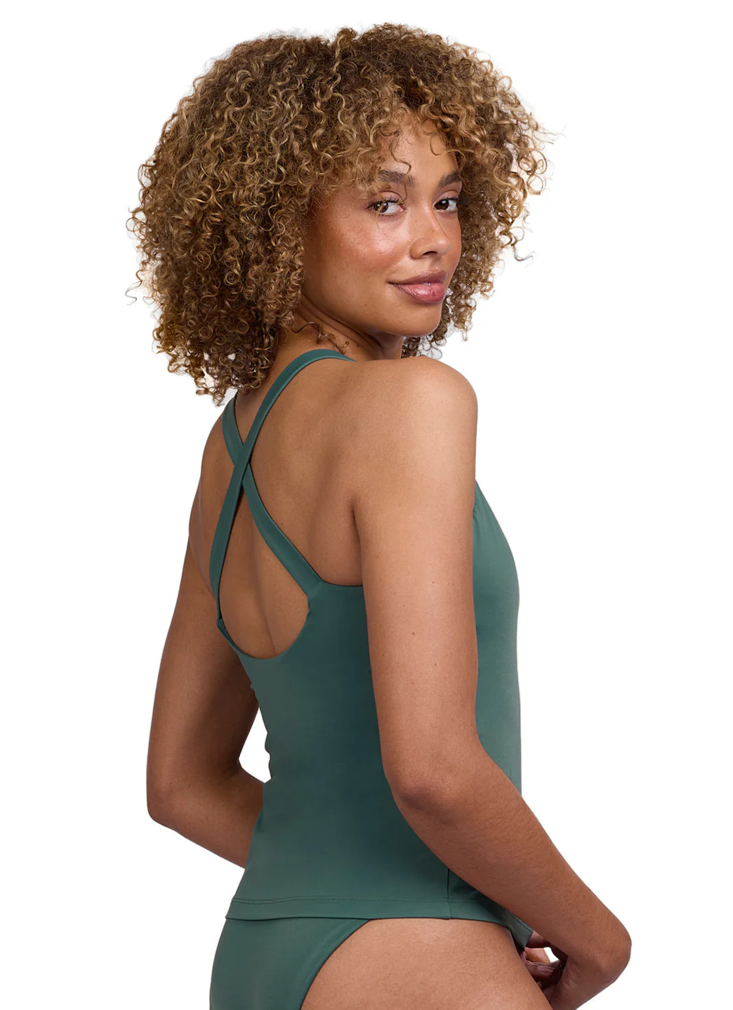 JOLYN Women's Paula Solid Tankini Top - Image 22