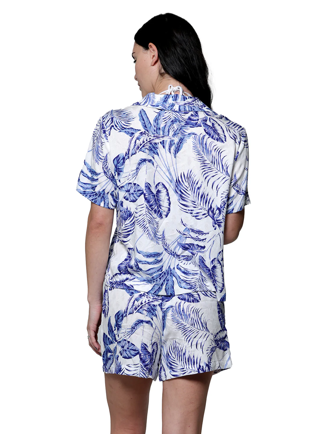 J.Valdi Women's Del Cabo Short Sleeve Button Down Cover Up Shirt - Image 5