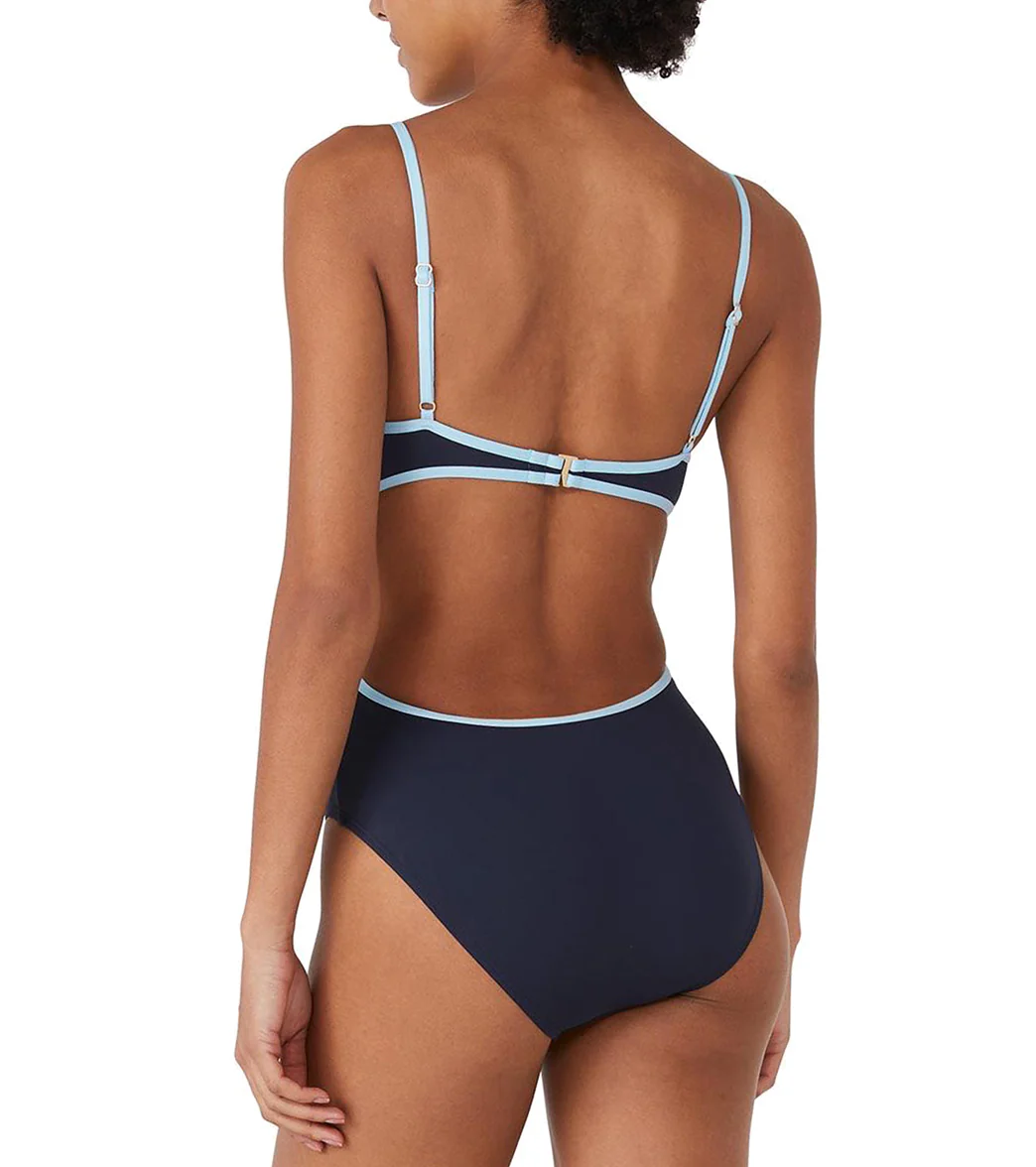 Kate Spade New York Women's Contrast Solid Keyhole One Piece Swimsuit - Image 2