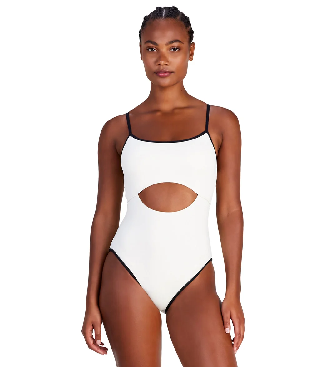 Kate Spade New York Women's Contrast Solidss Cut Out One Piece Swimsuit - Image 5