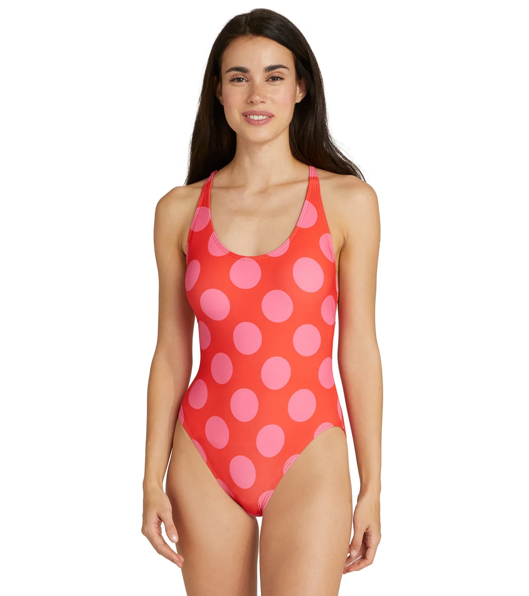 Kate Spade New York Women's Large Dots Lace Back One Piece Swimsuit - Image 5