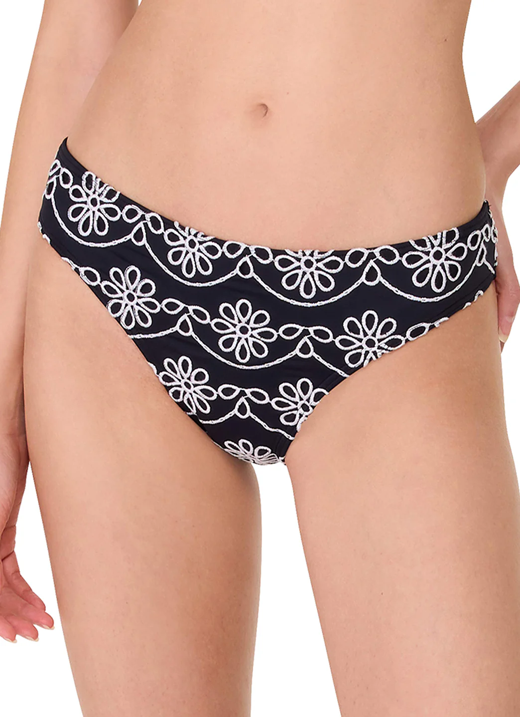 Kate Spade Women's Eyelet High Cut Bikini Bottom - Image 3