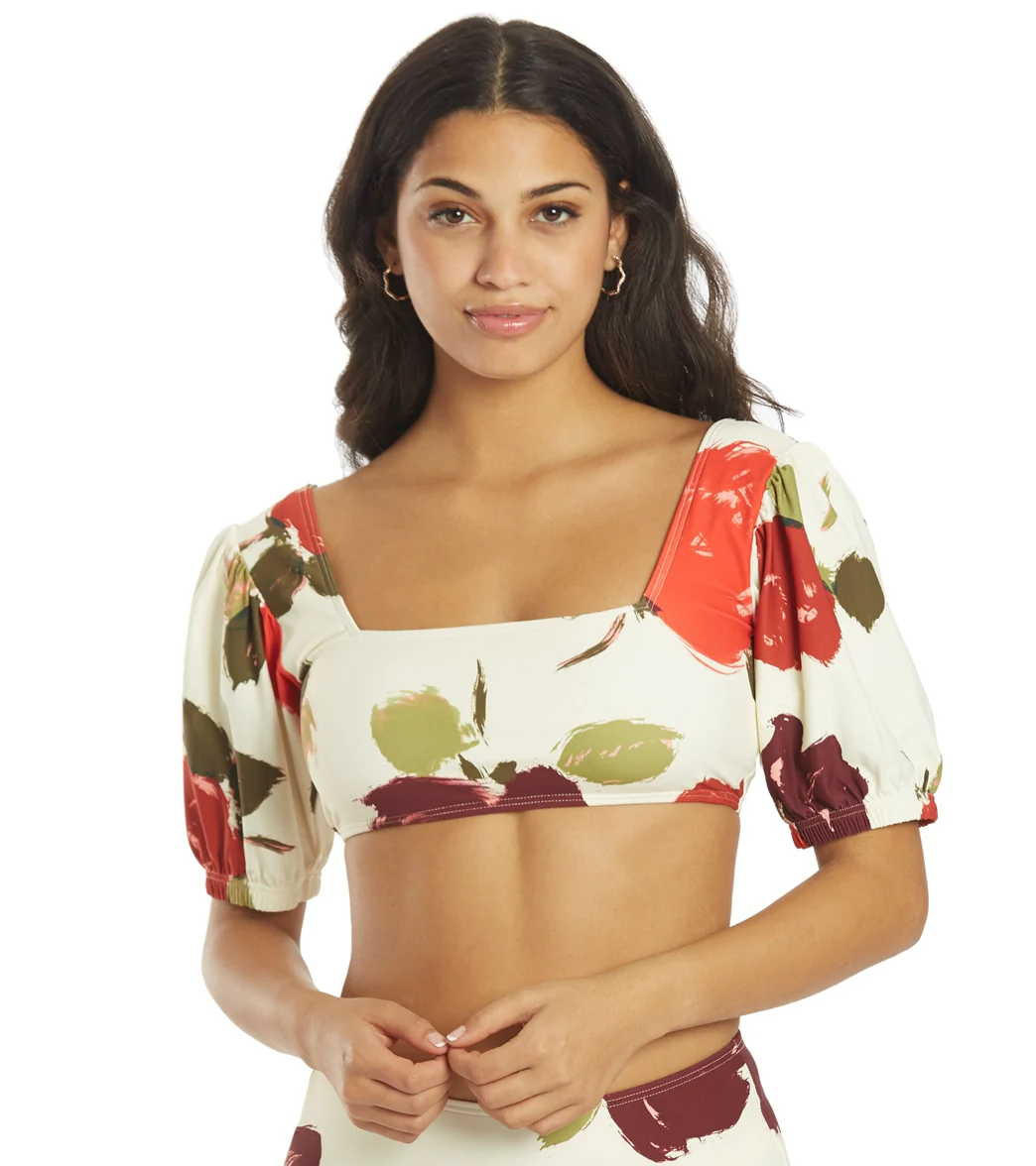 Kate Spade Women's Just Rosy Puff Sleeve Bikini Top - Image 8