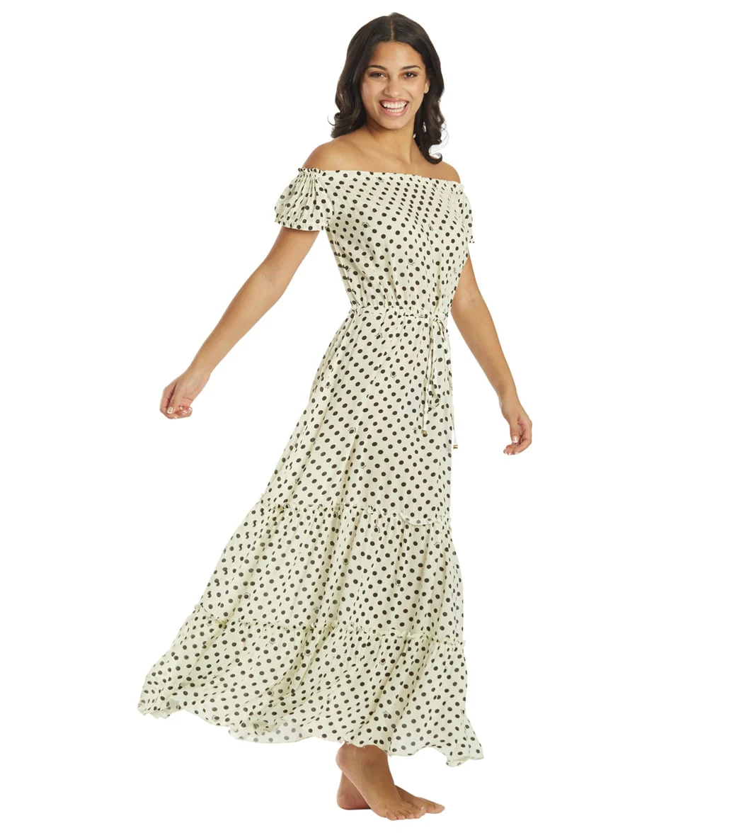 Kate Spade Women's Logo Dot Off The Shoulder Maxi Dress - Image 2