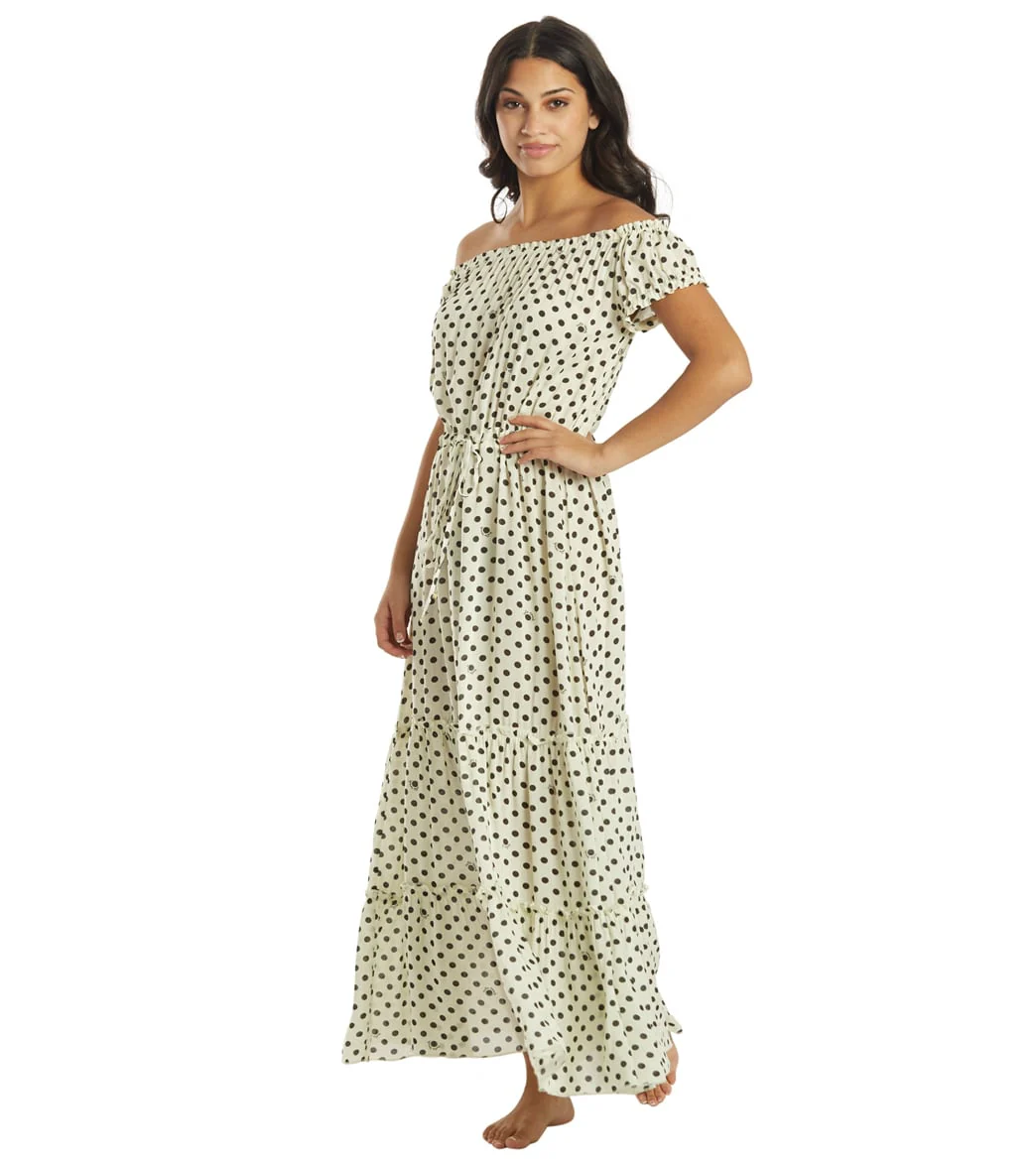 Kate Spade Women's Logo Dot Off The Shoulder Maxi Dress - Image 4