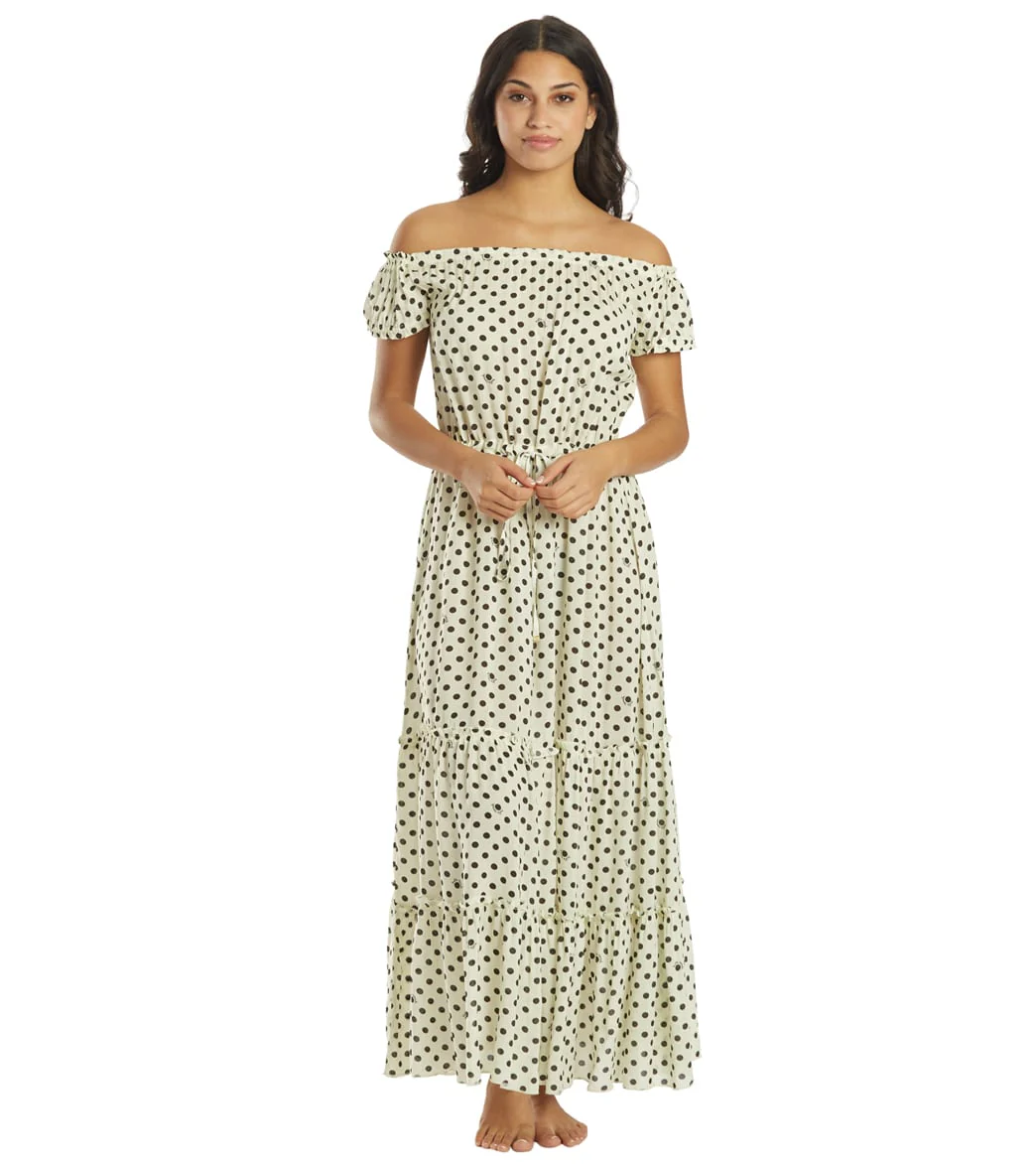 Kate Spade Women's Logo Dot Off The Shoulder Maxi Dress - Image 7