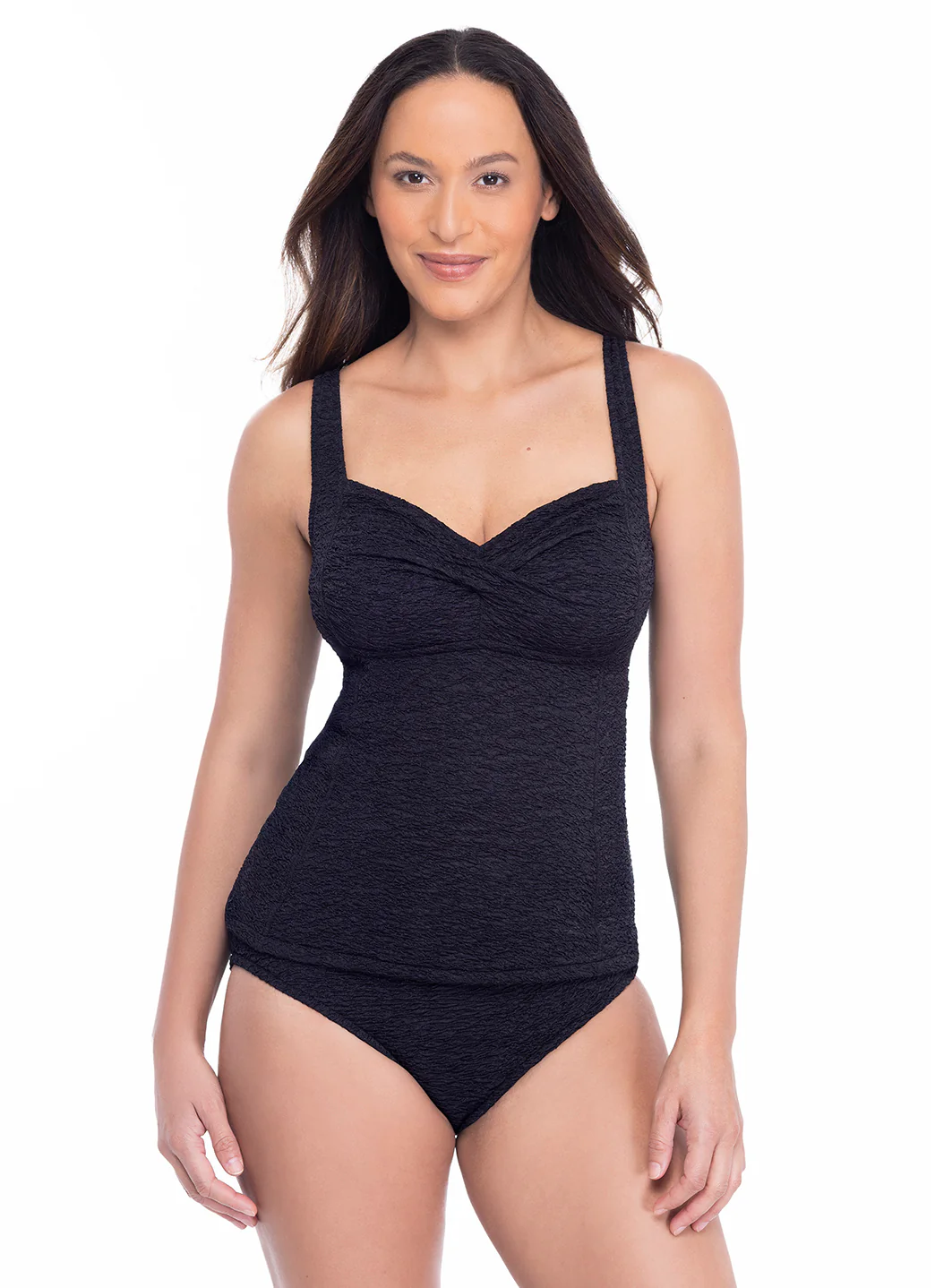Krinkle by Penbrooke Women's Chlorine Resistant  Twist Tankini Top - Image 11