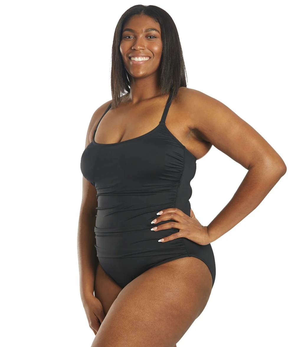 La Blanca Plus Size Island Goddess Lingerie One Piece Swimsuit