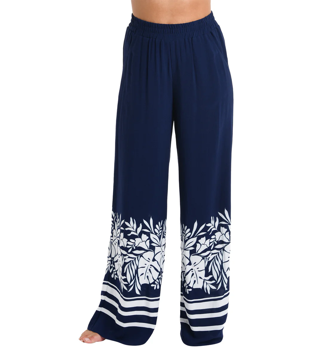 La Blanca Women's Beach Bungalow Palazzo Cover Up Pants - Image 7