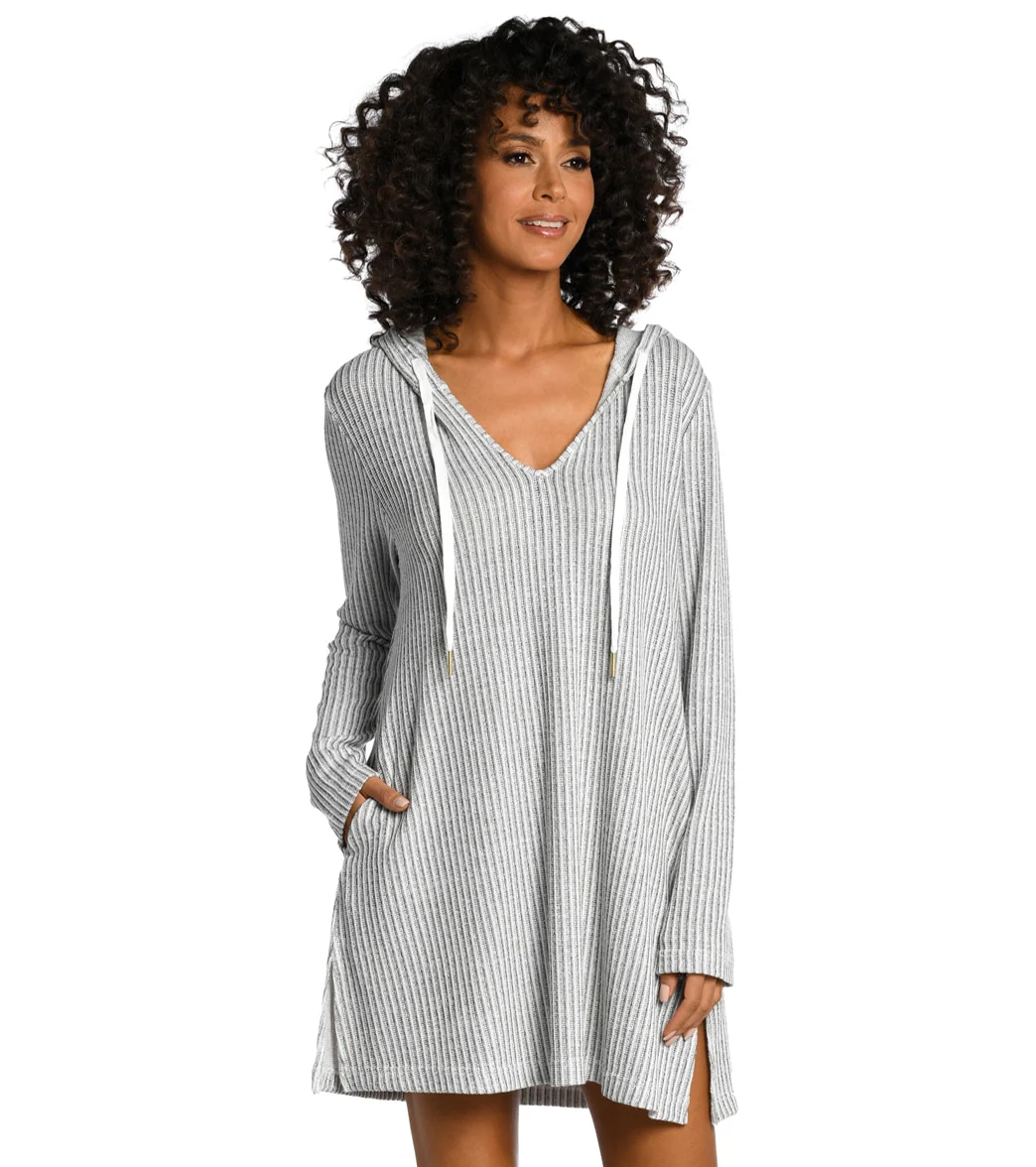 La Blanca Women's Breezy Stripe Hooded Cover Up Tunic - Image 7