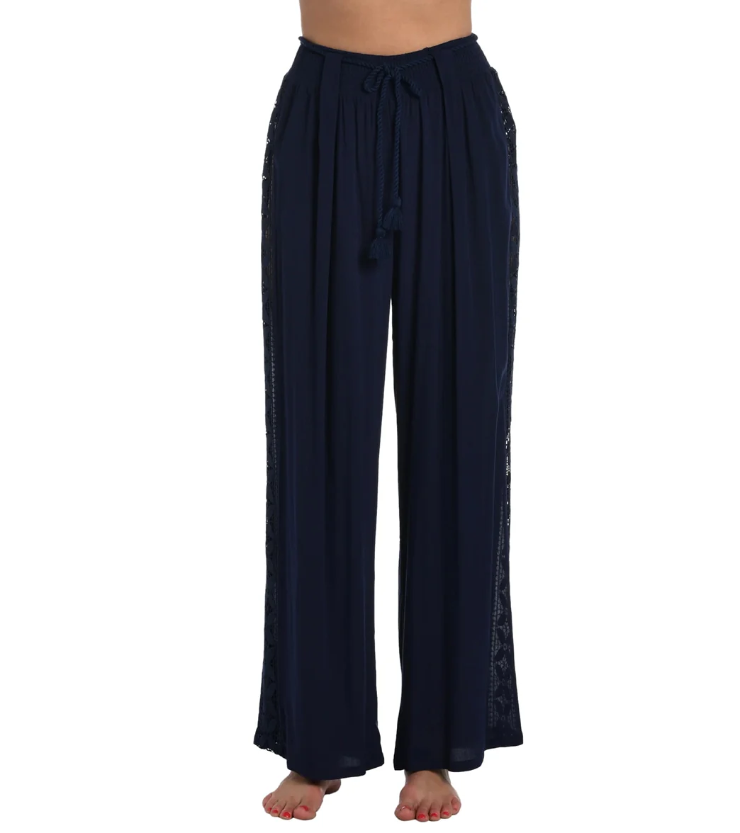 La Blanca Women's Coastal Covers Crochet Side Panel Cover Up Pant - Image 2