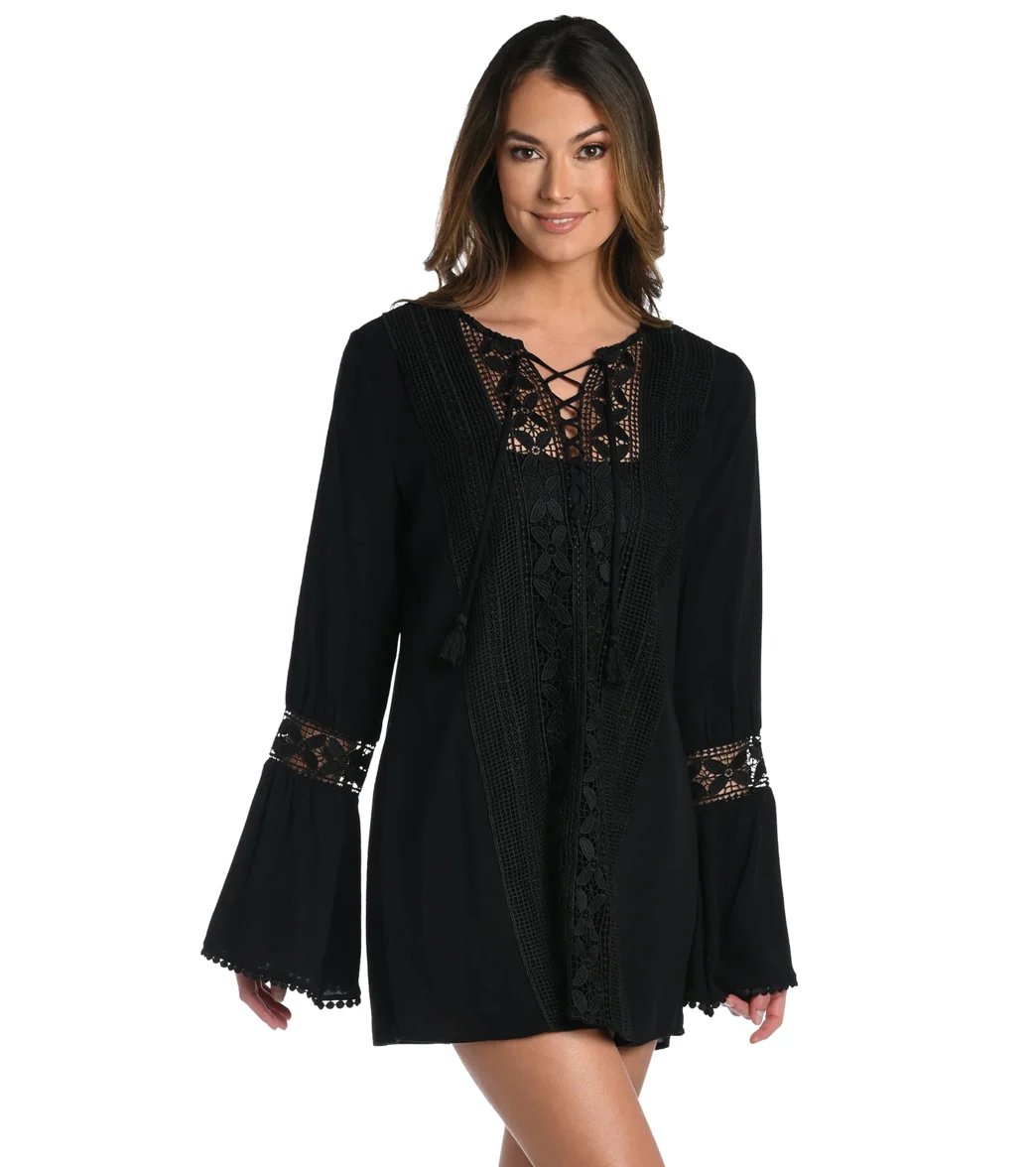 La Blanca Women's Coastal Covers Lace Up Cover Up Tunic - Image 13