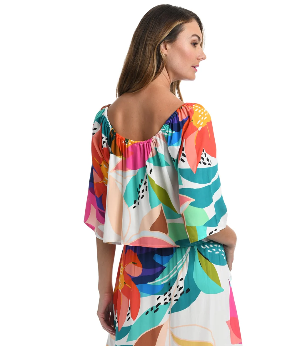 La Blanca Women's Eclectic Shore Bell Sleeve Top - Image 3