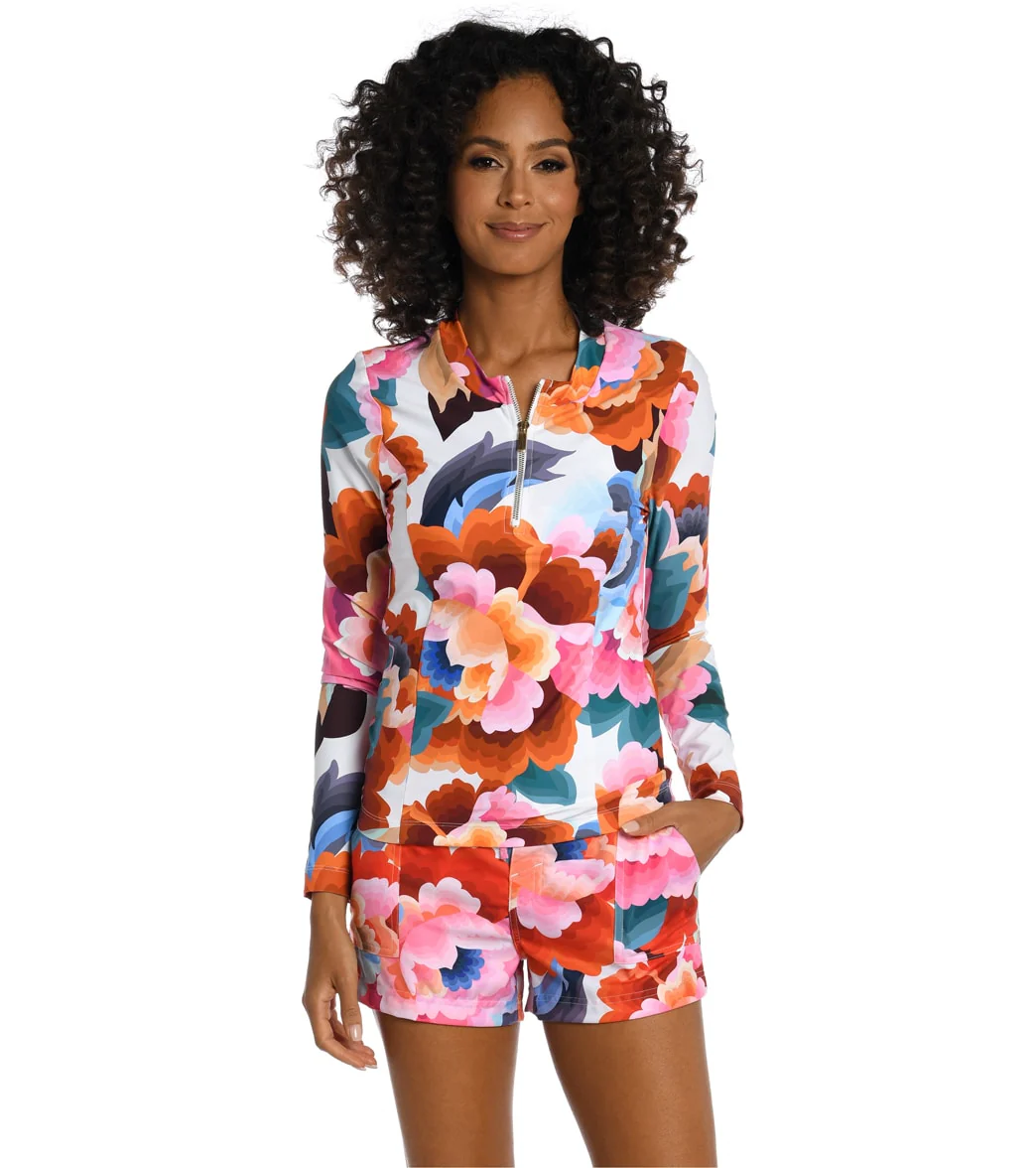 La Blanca Women's Floral Rhythm Rash Guard