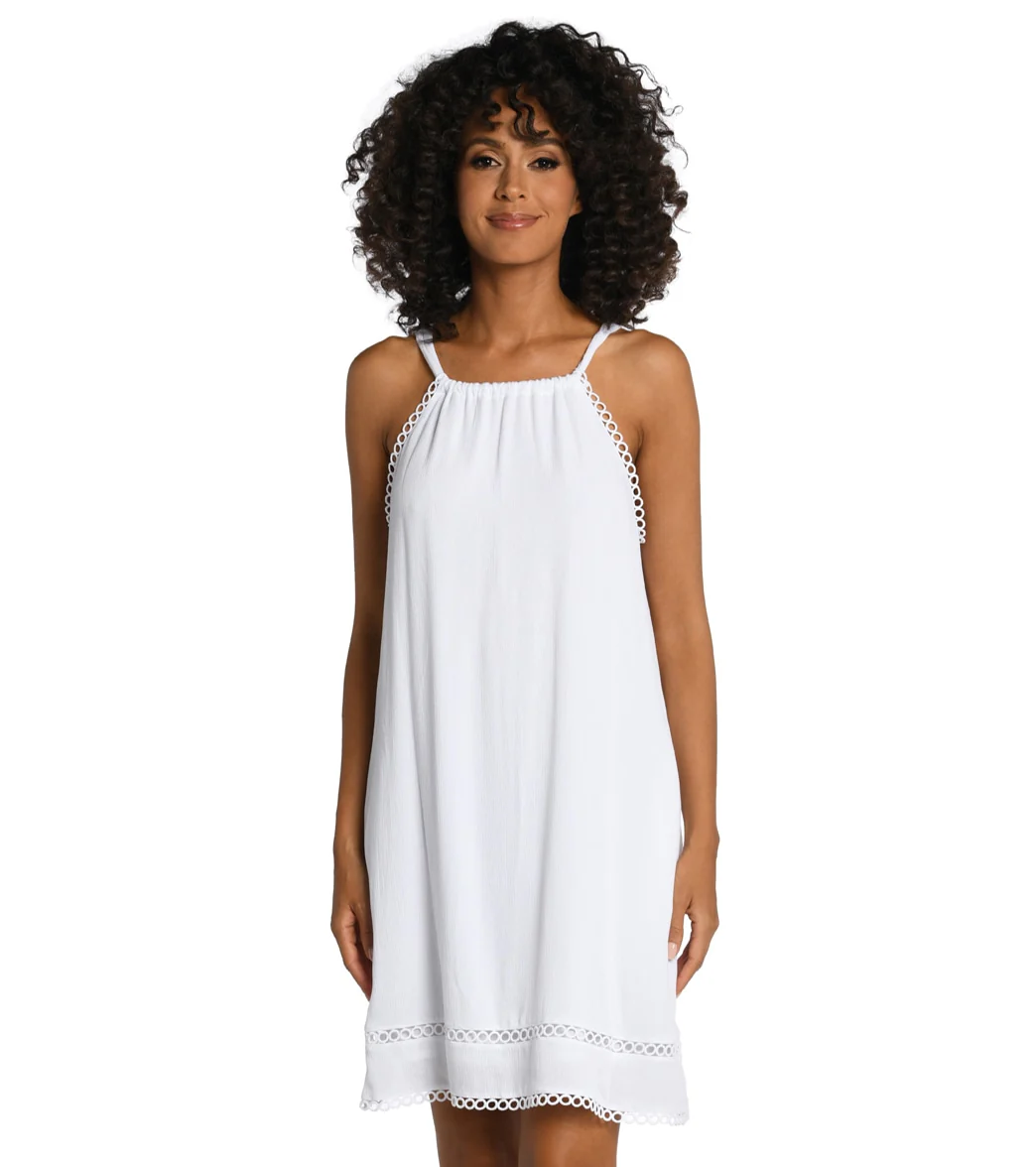 La Blanca Women's Illusion Covers High Neck Cover Up Dress - Image 6