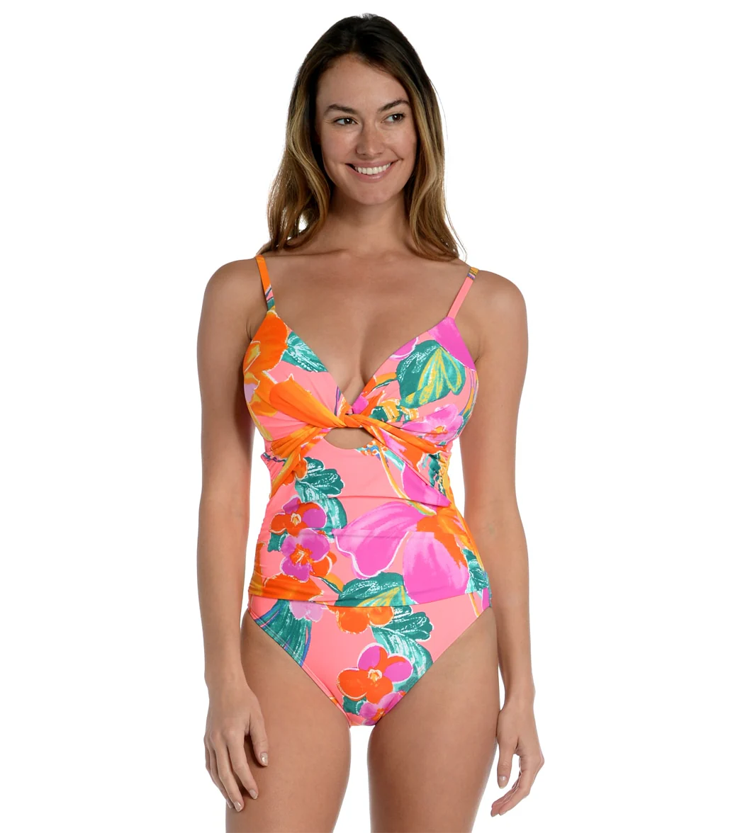 La Blanca Women's Isla Del Sol Twist Keyhole One Piece Swimsuit