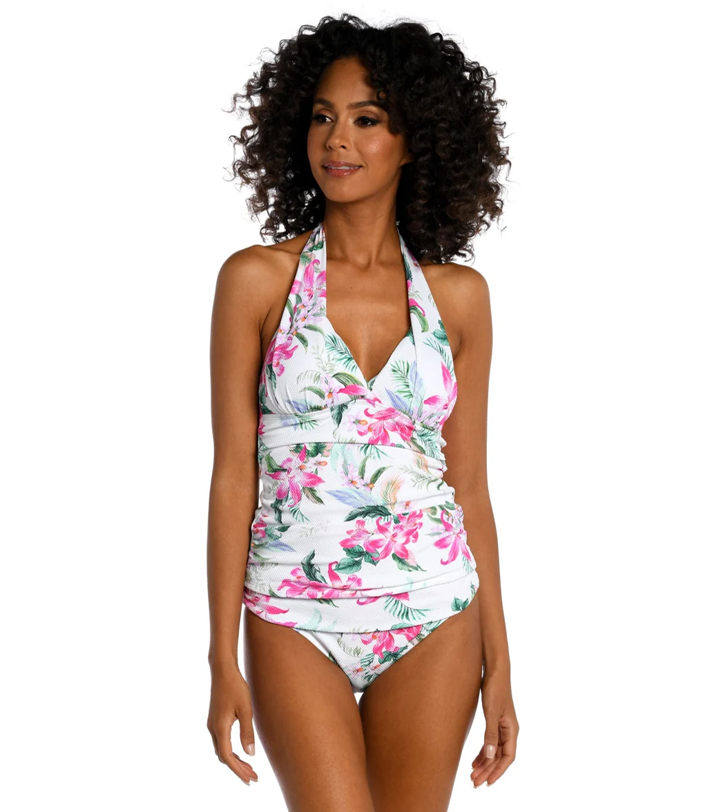 La Blanca Women's Mystic Palms Halter Tankini Top