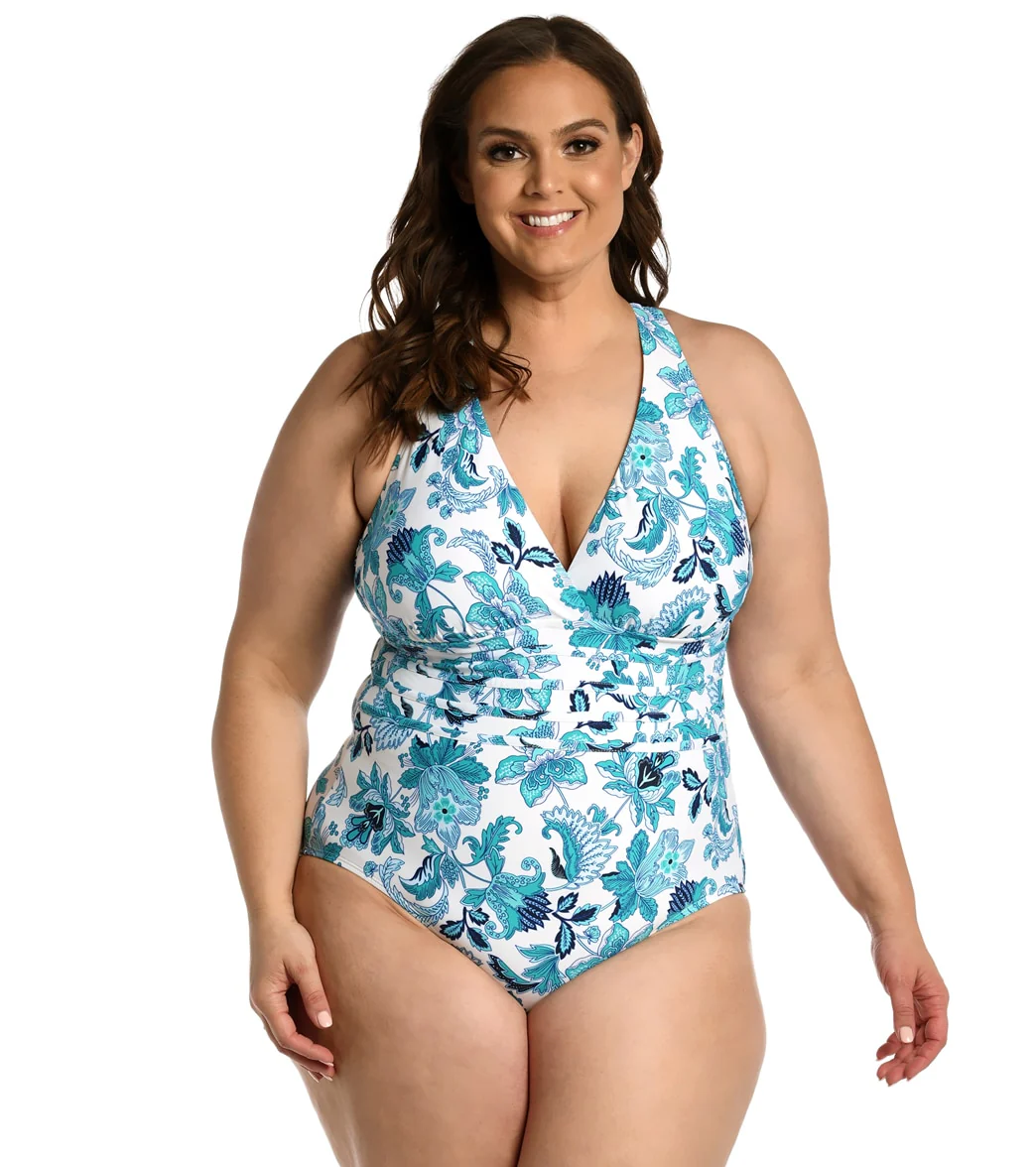 La Blanca Women's Plus Santorini Sun Cross Back One Piece Swimsuit - Image 4