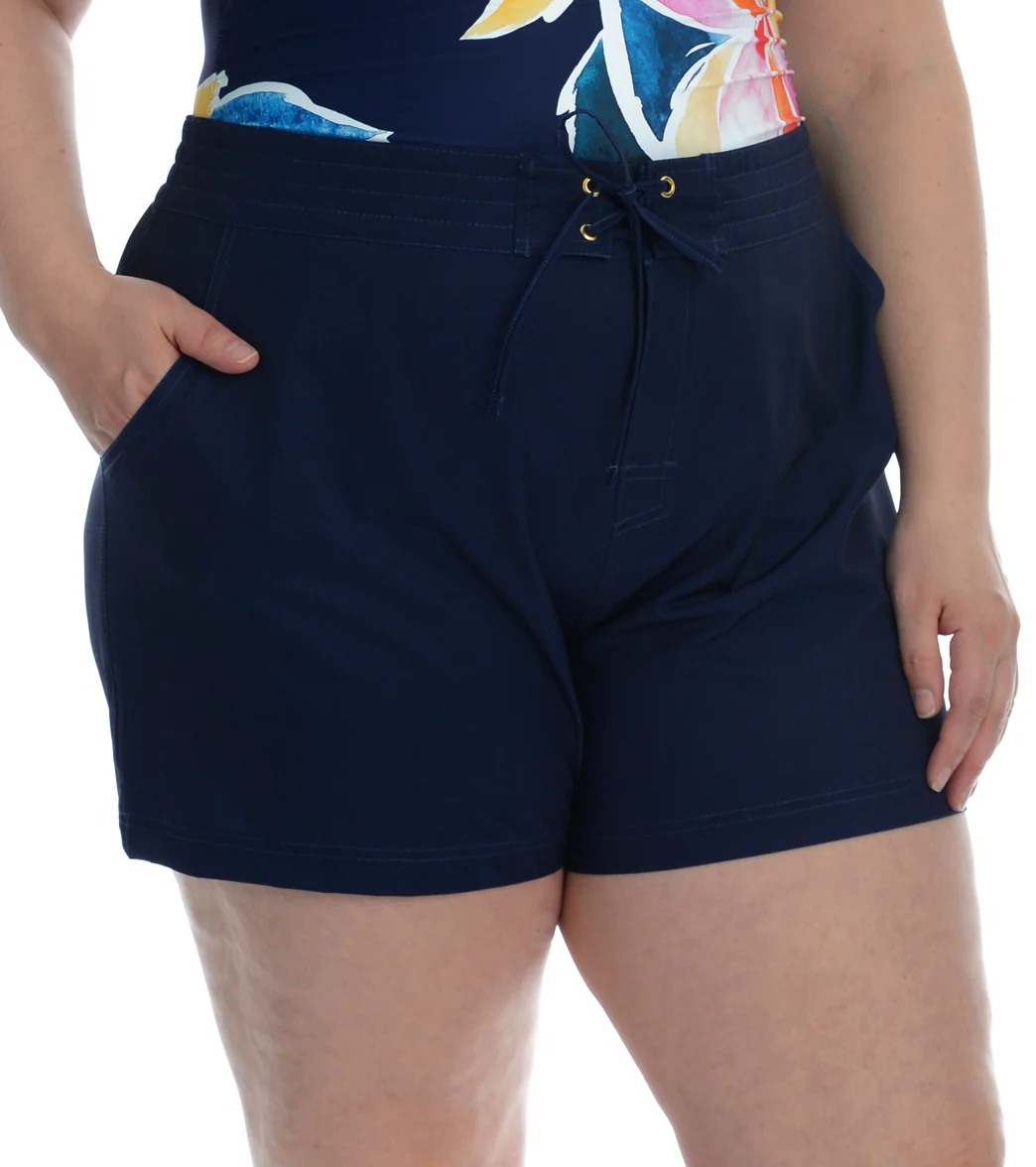 La Blanca Women's Plus Size All Aboard 4" Short - Image 9
