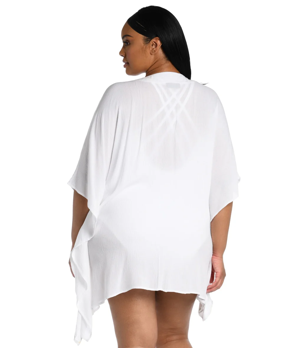 La Blanca Women's Plus Size Capri Lace Up Caftan - Image 2