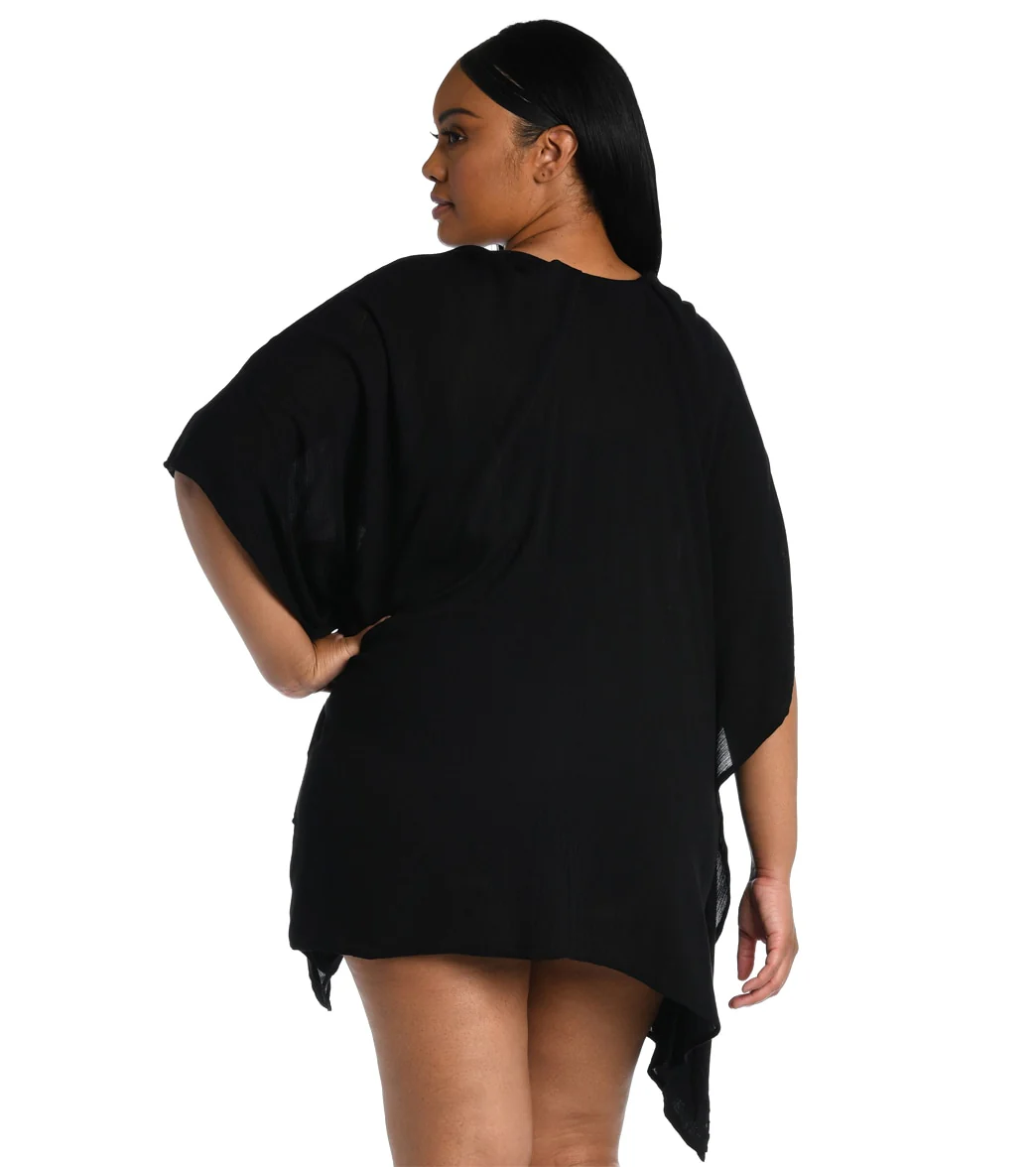 La Blanca Women's Plus Size Capri Lace Up Caftan - Image 6