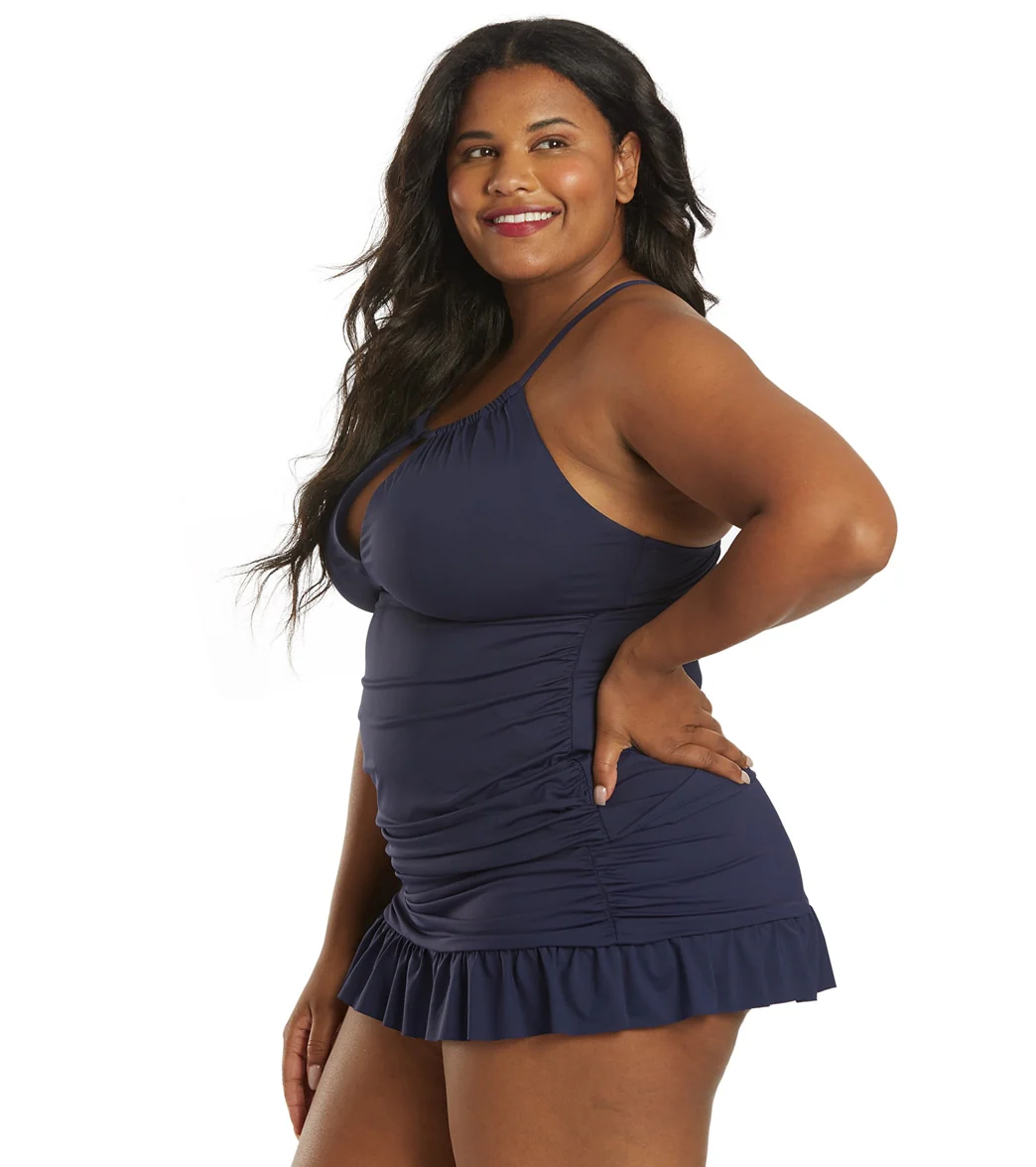 La Blanca Women's Plus Size Island Goddess Keyhole Tankini Top - Image 5