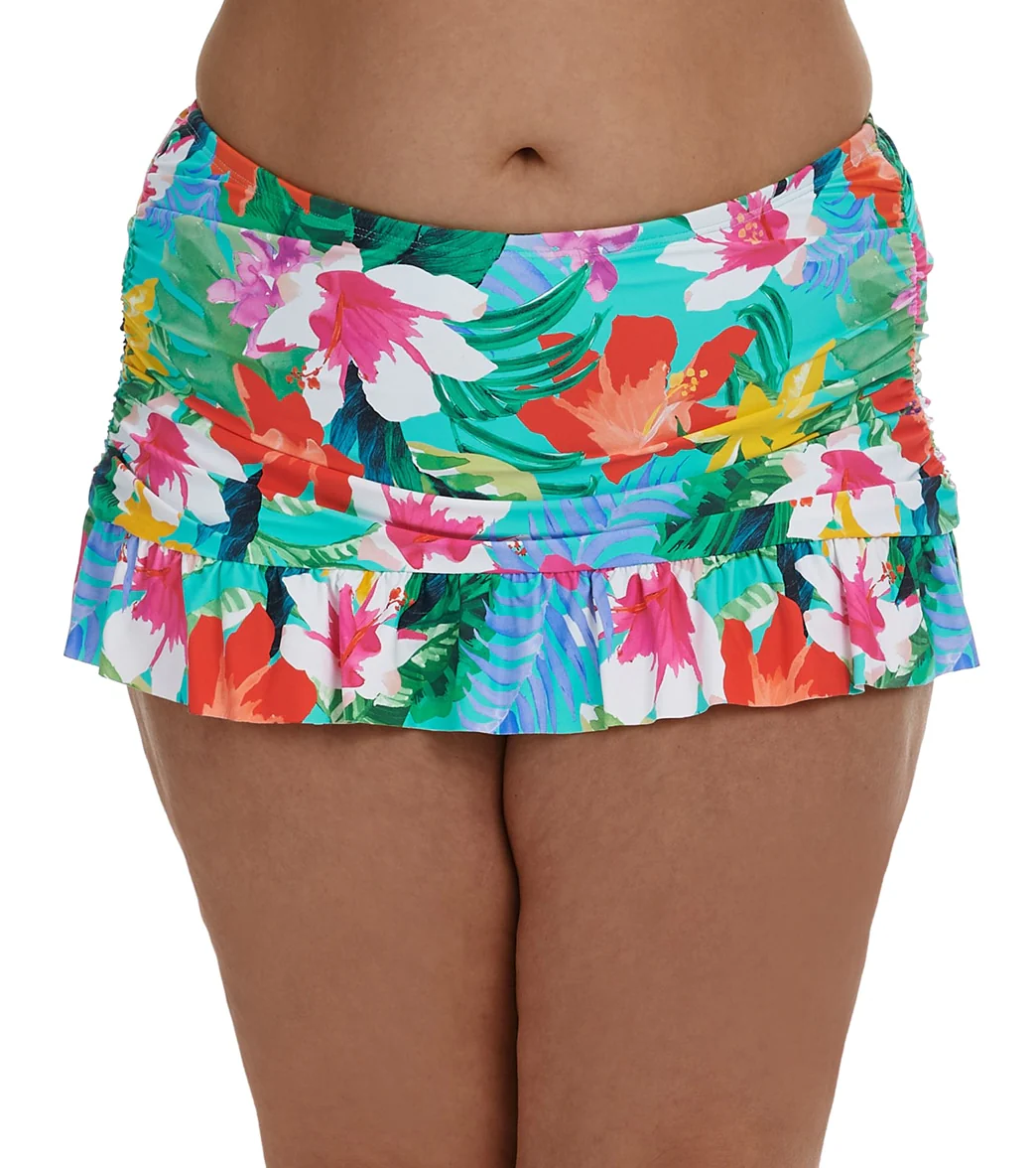 La Blanca Women's Plus Size Tropea Breeze Ruffle Skirt Bottom - Image 5