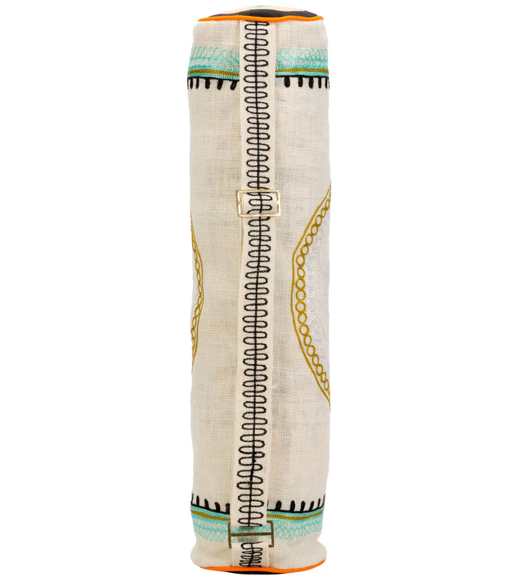 La Vie Boheme Jute Embroidered Yoga Mat Bag - Image 5