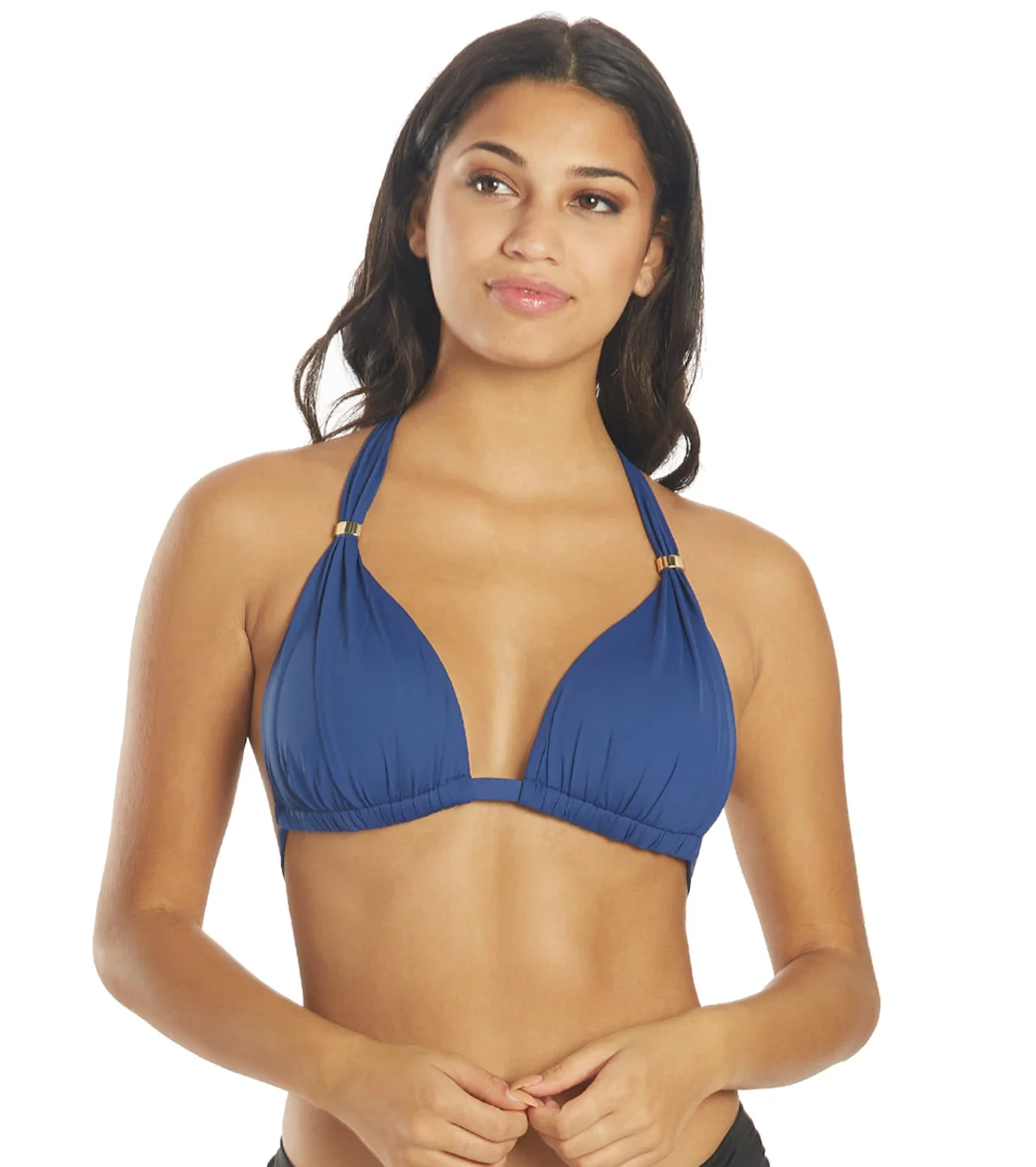 Lauren Ralph Lauren Beach Club Solids Slider Bikini Top - Image 8