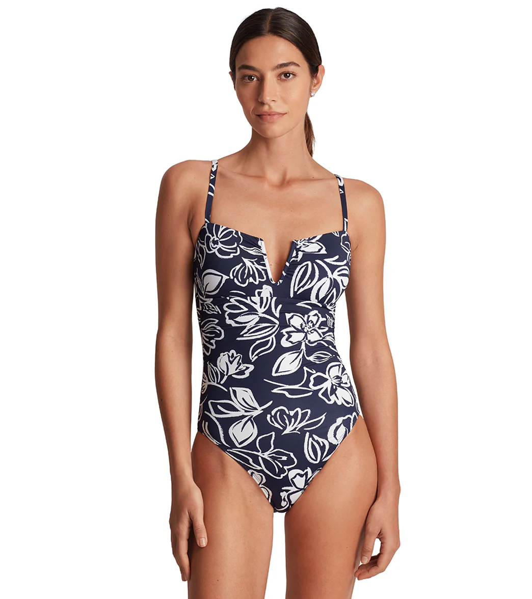 Lauren Ralph Lauren Women's Allora Floral Underwire Over The Shoulder One Piece Swimsuit - Image 2