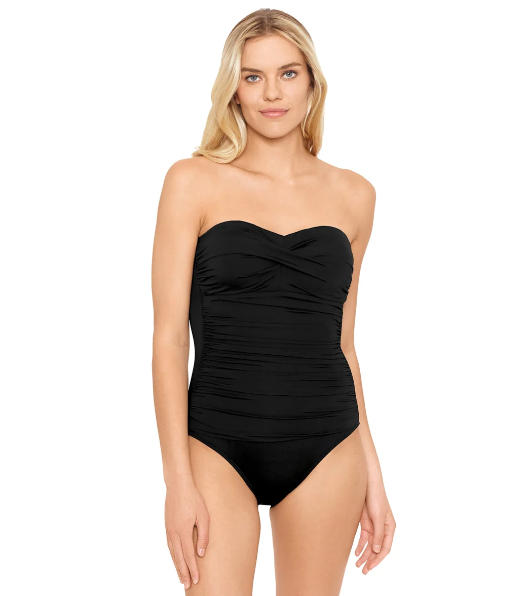 Lauren Ralph Lauren Women's Beach Club Twist Bandeau Underwire One Piece Swimsuit - Image 16