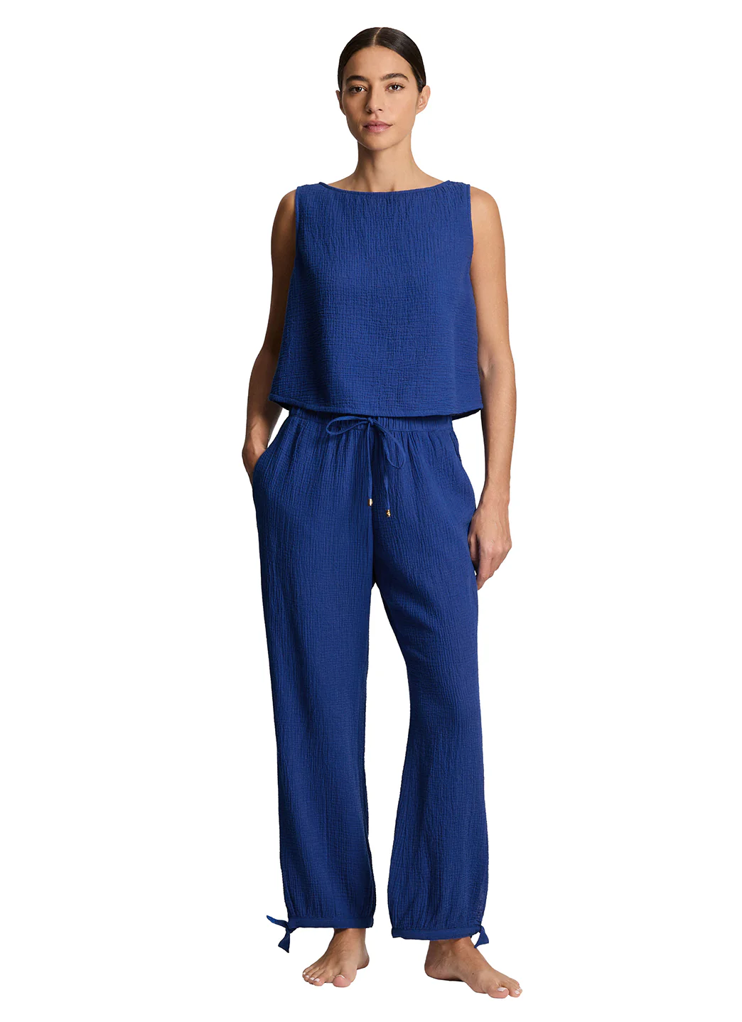 Lauren Ralph Lauren Women's Double Gauze Top And Bottoms Cover Up Set - Image 8