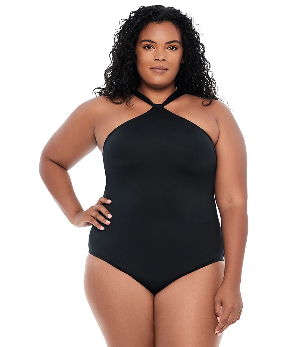 Lauren Ralph Lauren Women's Plus Size Beach Club Glamour High Neck One Piece Swimsuit - Image 6