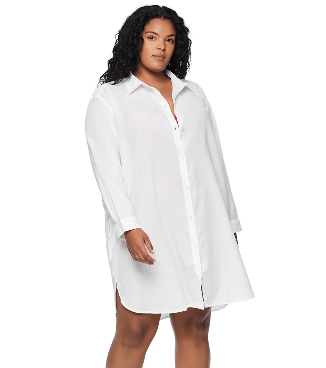 Lauren Ralph Lauren Women's Plus Size Maxi Beach Shirt