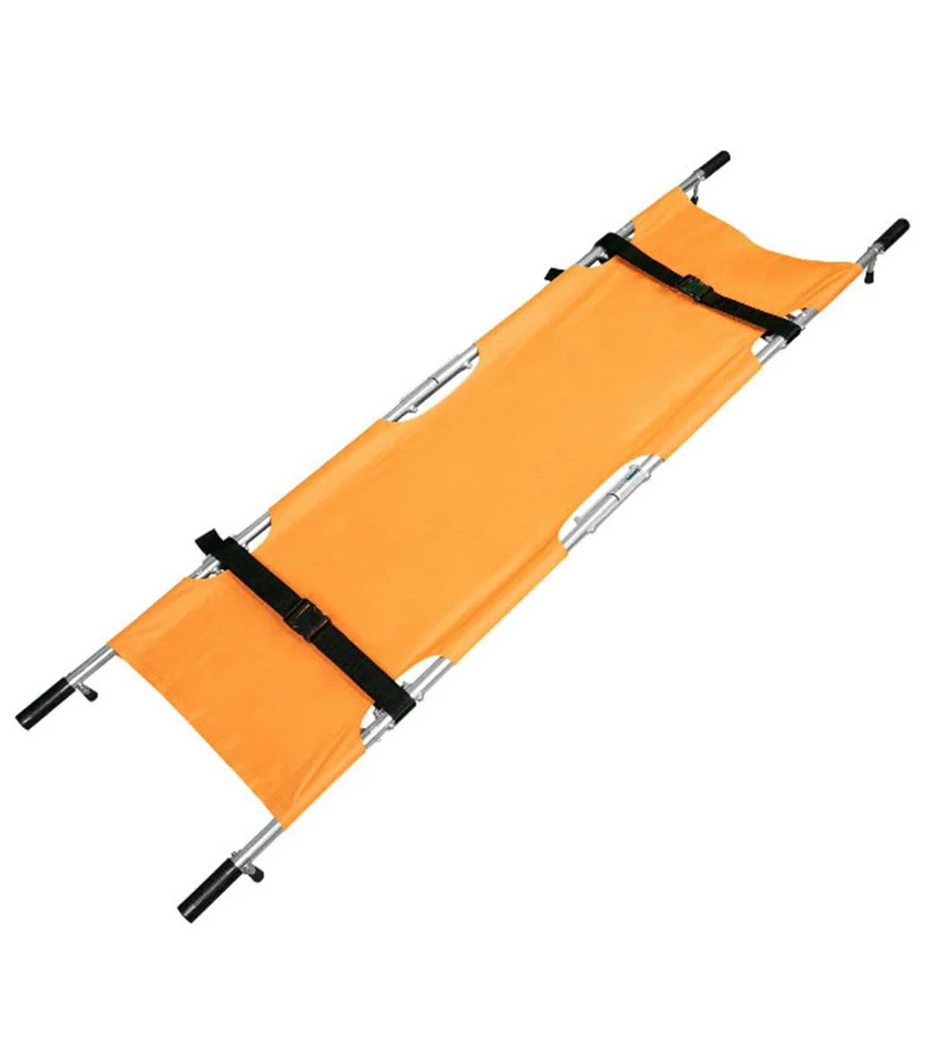 LINE2Design EMS Portable Stretcher Emergency Foldaway Medical Flat Four Steel Bars Stretchers with Grip Handles & Zippered Carrying Case - Image 3