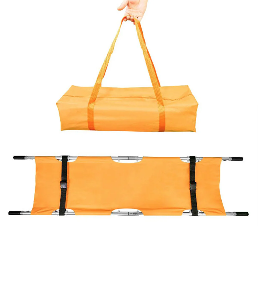 LINE2Design EMS Portable Stretcher Emergency Foldaway Medical Flat Four Steel Bars Stretchers with Grip Handles & Zippered Carrying Case - Image 8
