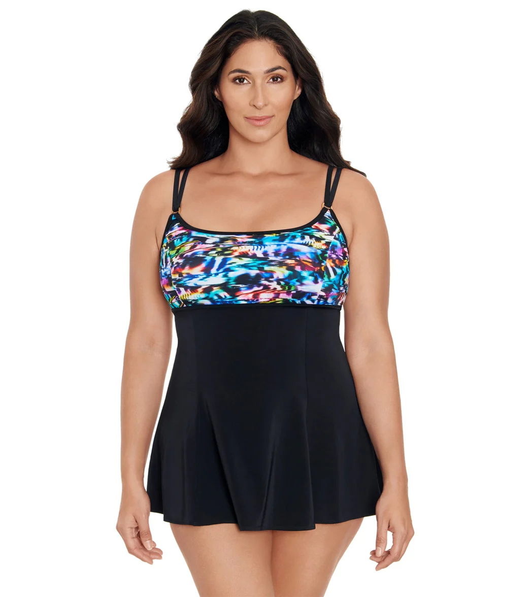 Longitude Women's Beach Craze Empire Princess Seam Swim Dress - Image 7