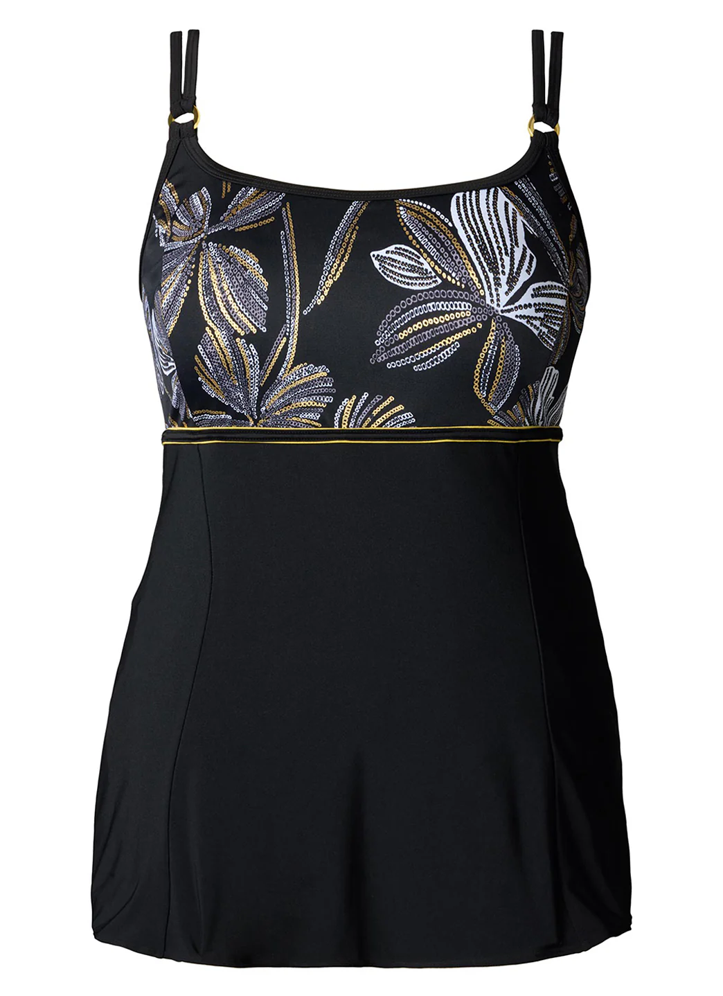 Longitude Women's Long Torso Gilded Garden Empire Princess Seam Swim Dress - Image 6