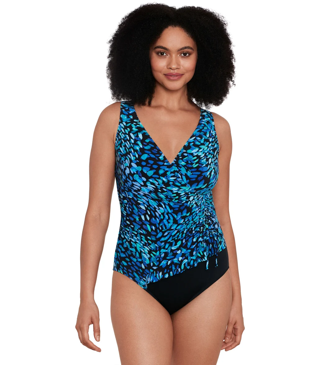 Longitude Women's Petals Apart Ruffle Surplice Long Torso One Piece Swimsuit - Image 9