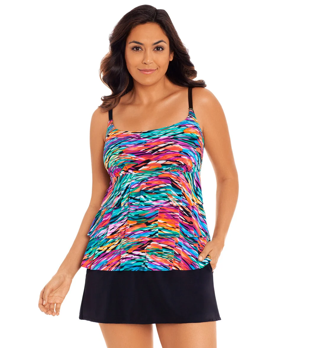 Longitude Women's Playing Koi Ruffle Swim Dress - Image 4