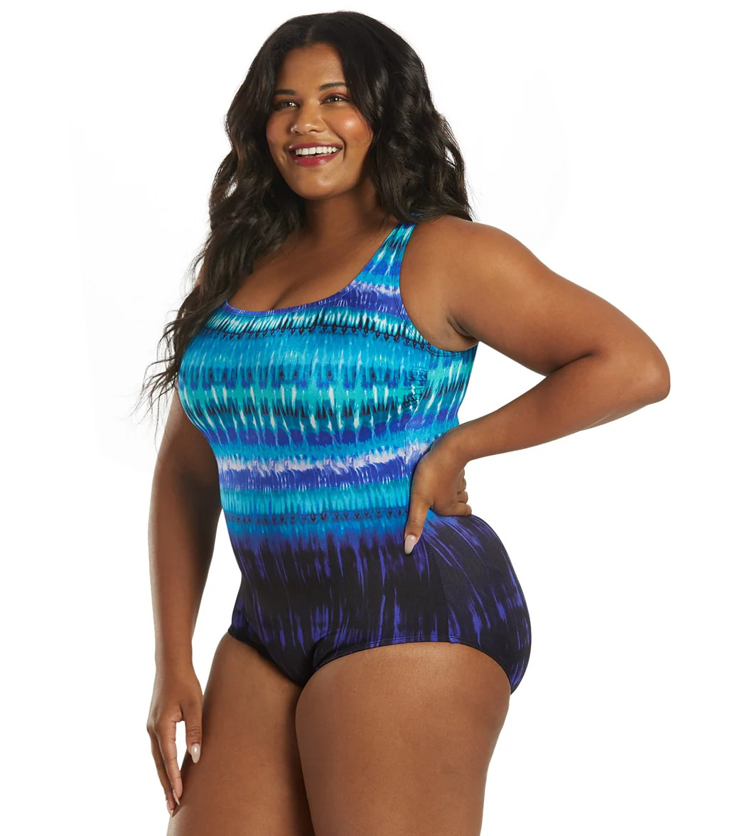 Longitude Women's Plus Size Secret Terrain One Piece Swimsuit - Image 5