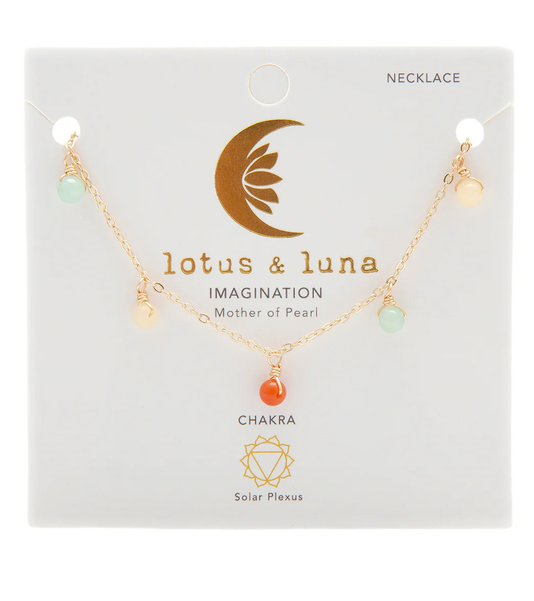 Lotus and Luna Imagination Mother of Pearl Dewdrop 4mm Necklace - Image 3