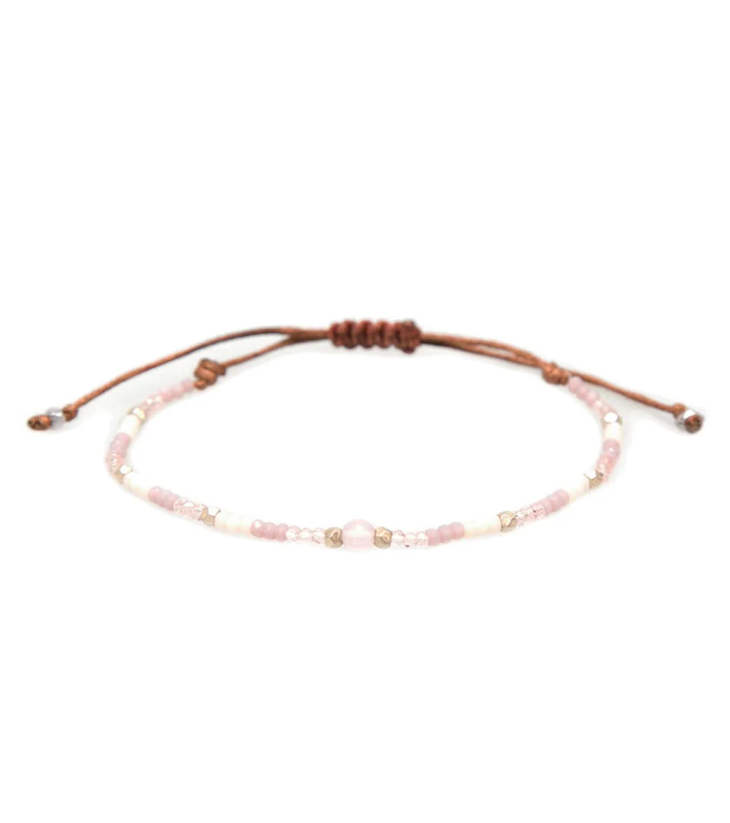 Lotus and Luna Love Rose Quartz Goddess Bracelet - Image 4