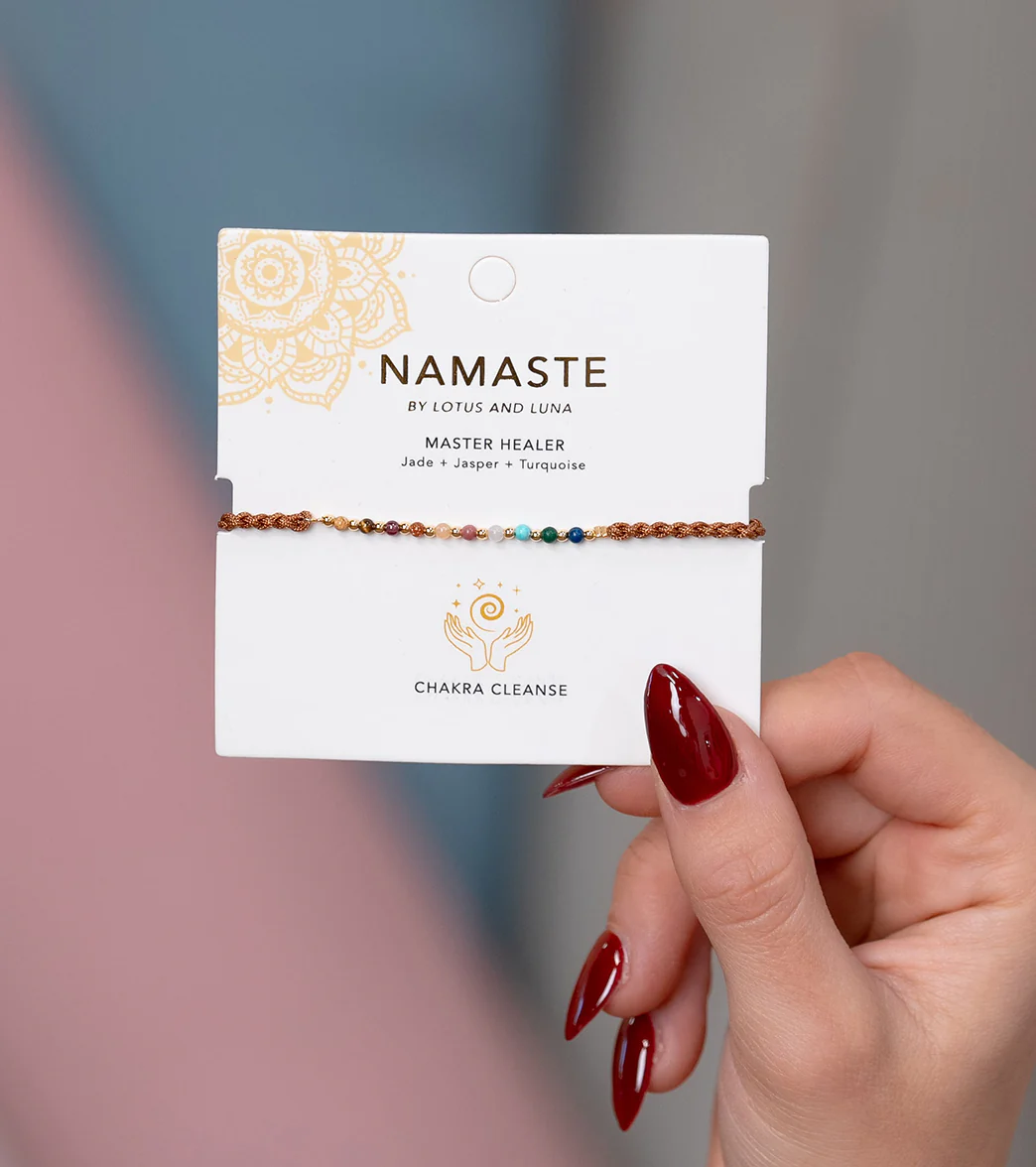 Lotus and Luna Master Healer Chakra Cleanse Namaste Bracelet - Image 6