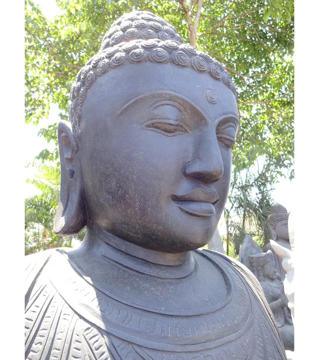 Lotus Sculpture Amitaba Buddha in Dharmachakra Mudra 94" - Image 2