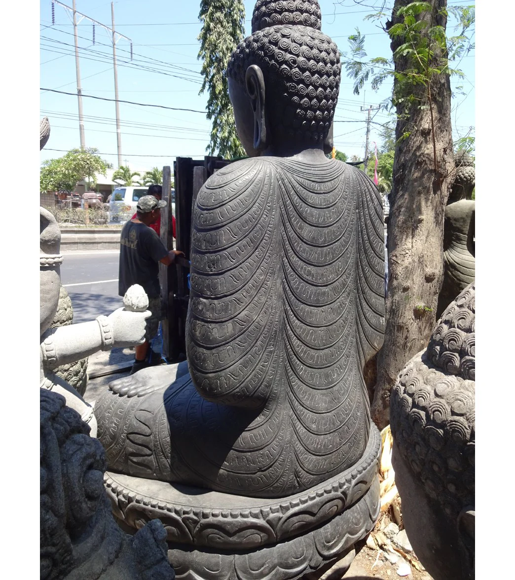 Lotus Sculpture Amitaba Buddha in Dharmachakra Mudra 94" - Image 7