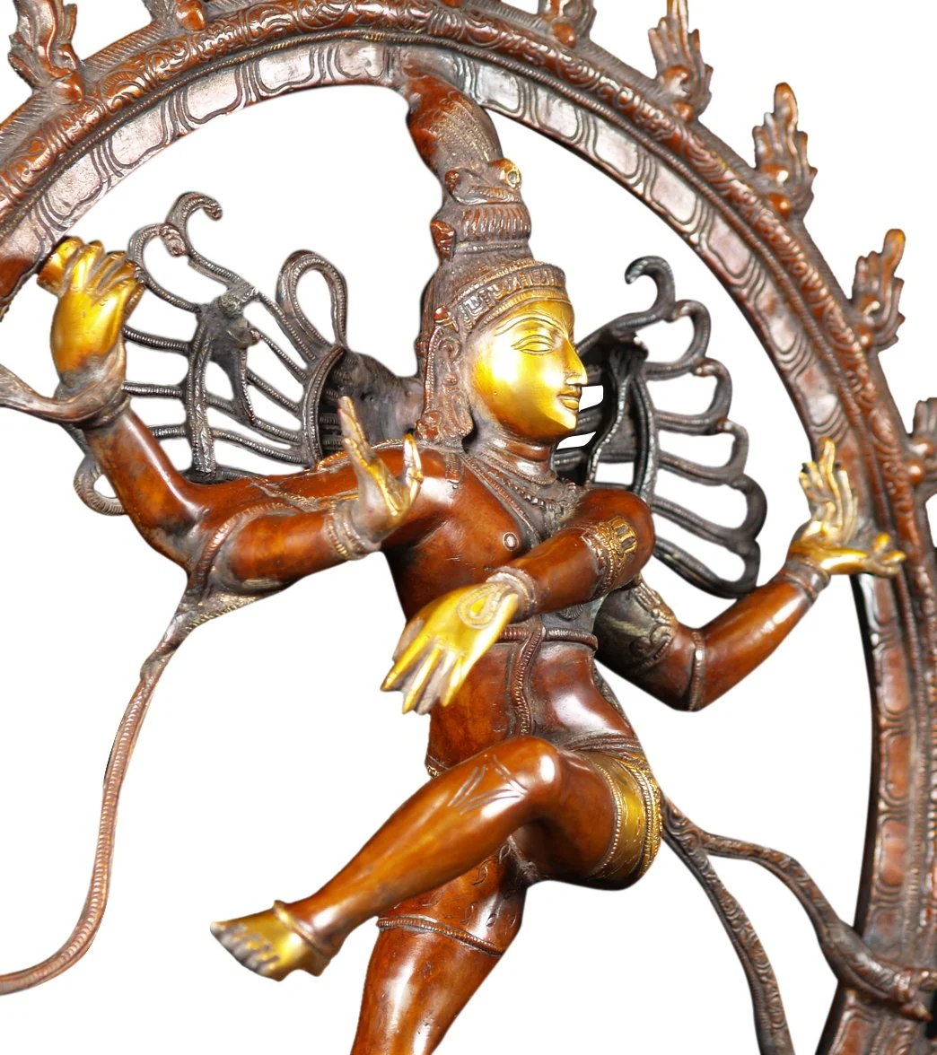 Lotus Sculpture Brass Nataraja Dancing Shiva Sculpture 25.5" - Image 5