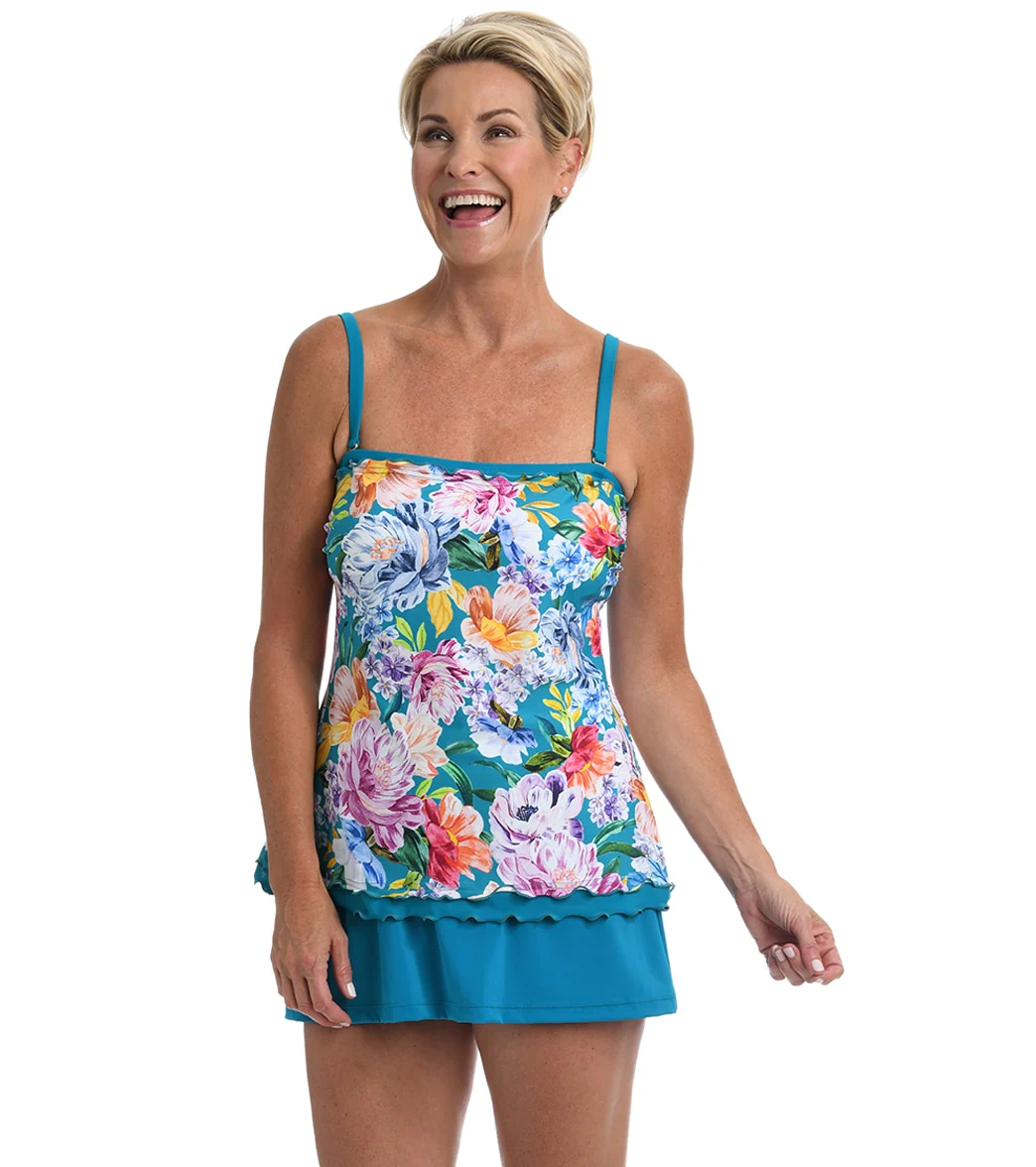 Maxine Women's English Arboretum Ruffle Tankini Top - Image 2
