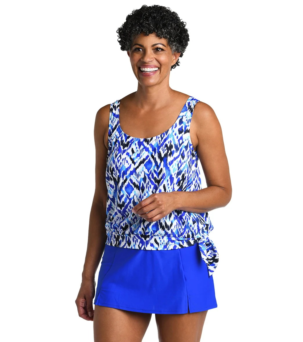 Maxine Women's Global Groove Banded Scoop Blouson Tankini Top - Image 5