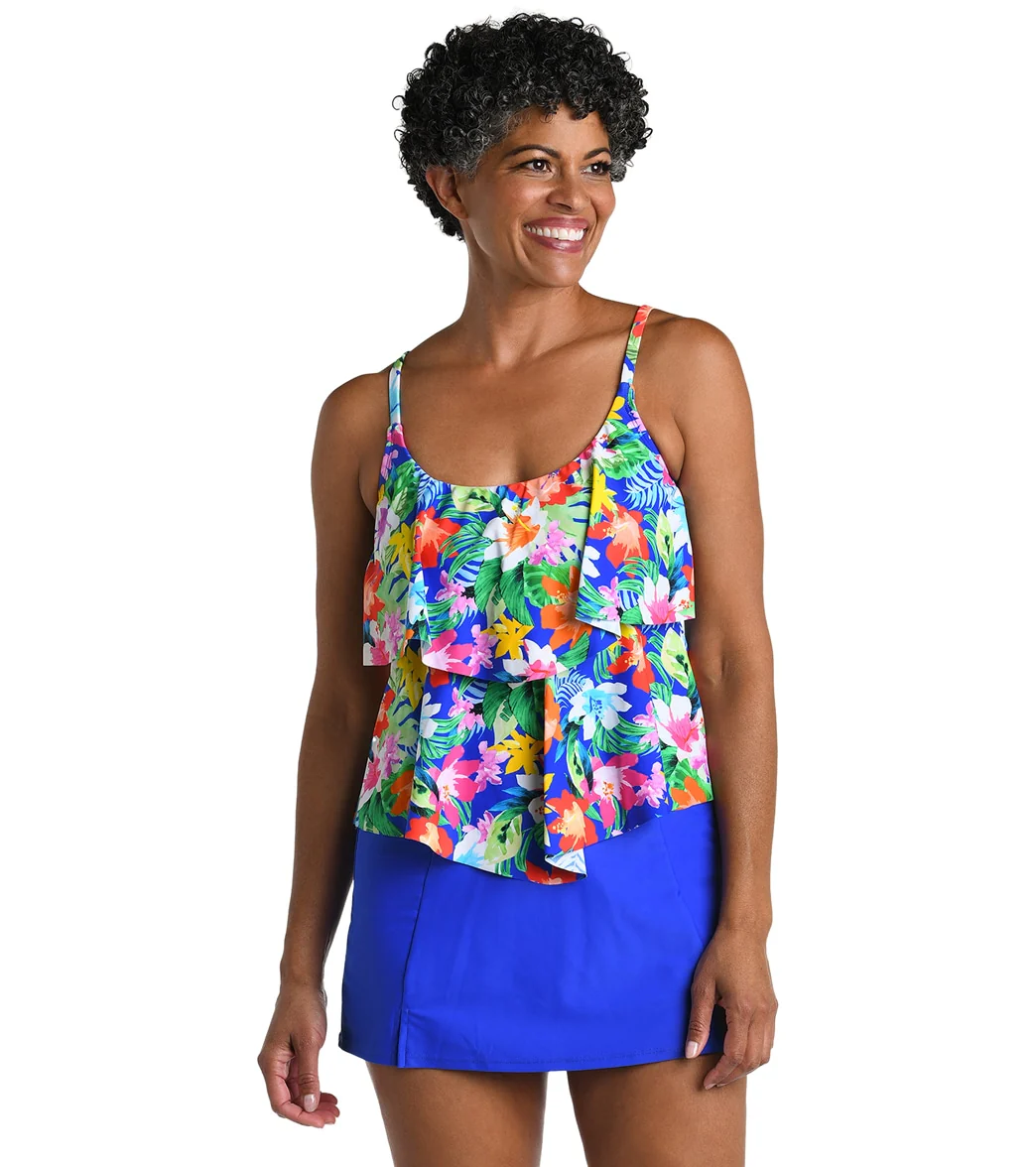 Maxine Women's Hula Holiday Double Tiered Tankini Top - Image 7